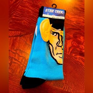 Star Trek Spock novelty socks new, blue